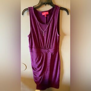 Jennifer Lopez Purple Ruched Sheath Mini Dress